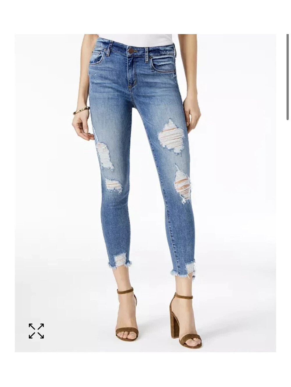 STS Blue Size 25 Harper High Rise Crop Distressed Jeans Skinny